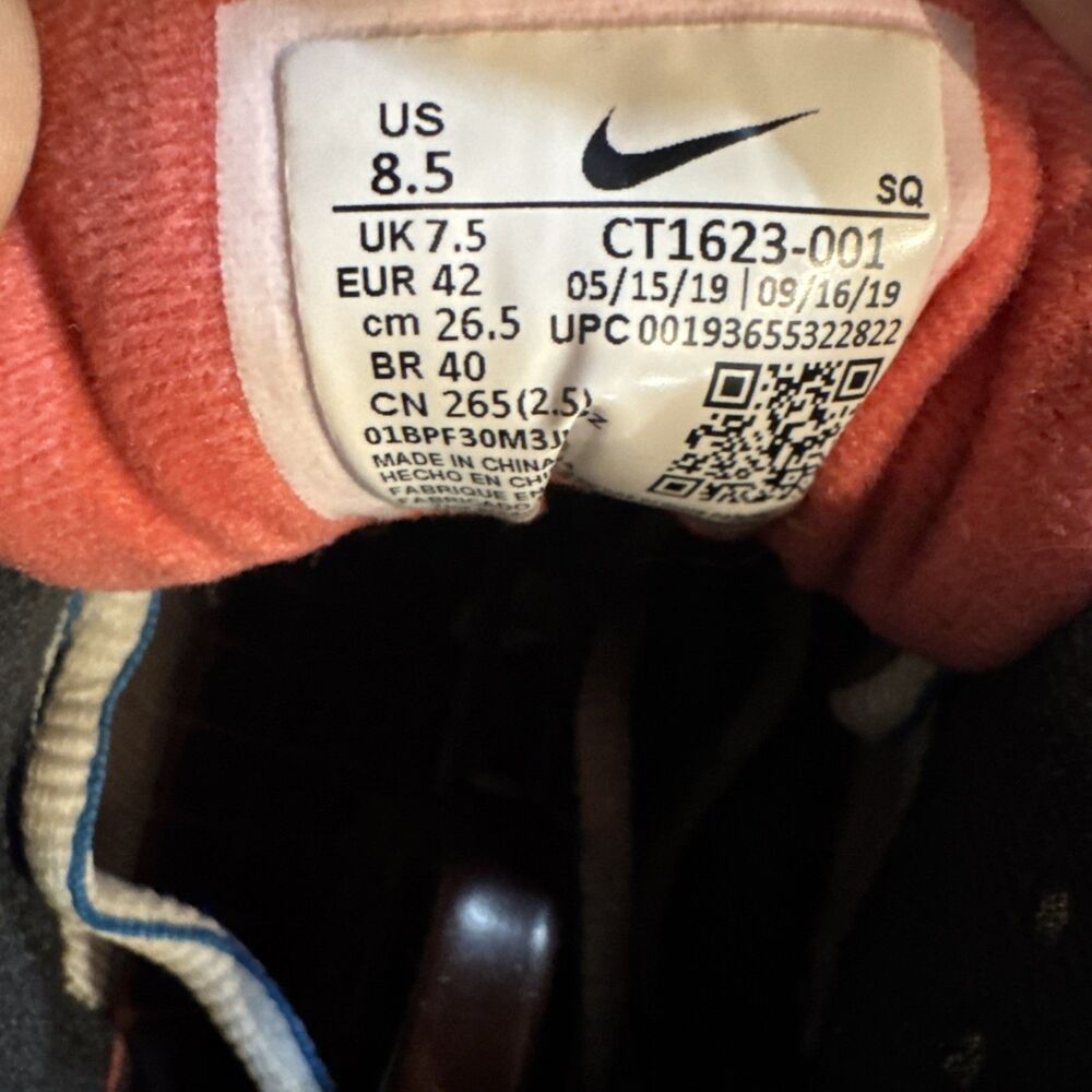 Nike Mens Air Max 1 CT1623-001 Multicolor Lace Up Low Top Sneaker Shoes Sz 8.5 - Picture 7 of 7